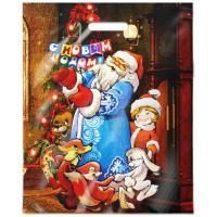 НГ Пакет с вырубной ручкой (38х47)-60 Новогодний хоровод 50/500