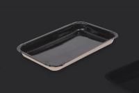 Контейнер подложка 500мл 110/135х200/225х20 ECO OSQ PLATTER 400BE внутри черн крафт 50/850