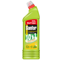 Средство жидкое 1500мл чистящее Санфор-гель 10 в 1 Лимон 1/6