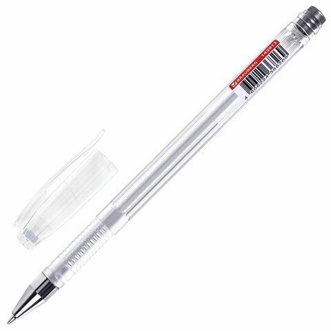 Ручка гелевая серебристаяая 0,5мм линия 0,35мм BRAUBERG EXTRA SILVER 1/12