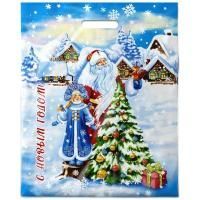 НГ Пакет с вырубной ручкой (38х47)-60 Сказочная околица 50/500