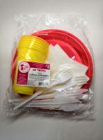 Набор одноразовой посуды Айда бригадир на 6 персон (тар 220,стак100-200мл,зубоч.,салф, вилк) 1/40