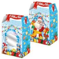 НГ Коробка Дед Мороз с окном до 1,0кг 140х80х195мм 1/150
