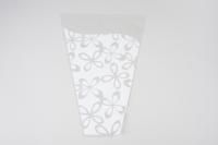 Пакет для цветов п/п конус Милана  печать+печать белый  30х40 1/50