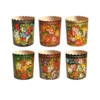 Форма бумажная для куличей d-70мм h-60мм Жостово 100/2000