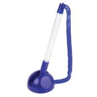 Ручка шариковая настольная синяя на пружинке на подставке STOP PEN 1/100/500