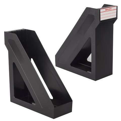 Лоток вертикальный для бумаг 265х100х285мм черный Basic Brauberg 1/12