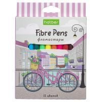 Фломастеры 12цв картонная упаковка круглый корпус Прогулка Хатбер 1/12/192