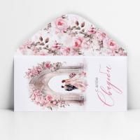 Конверт для денег 16,5х8см С Днем свадьбы! пара 10/10