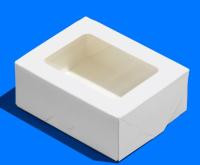 Контейнер бумажный с окном 300мл 110х80х40 белый ламин OSQ Tabox PRO 25/400