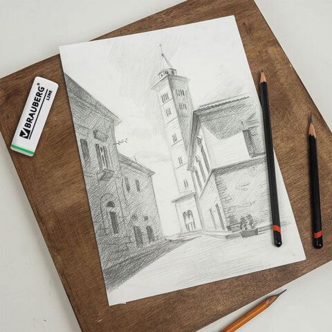 Ластик 57х18х8мм термопластичная резина скошенные края Partner BRAUBERG 1/40/960