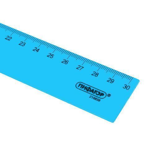 Линейка 30см пластиковая неоновая ассорти ПИФАГОР 1/20/960