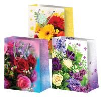 Пакет подарочный бумажный (18х23х10) ламинир Микс №2 1/12