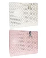 Пакет подарочный бумажный (50х40х15) с тиснением Сеточка ромбы 1/12