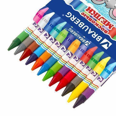 Карандаши восковые 12цв BRAUBERG 1/24/288