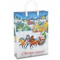 НГ Сумка пластиковая (30х40)-150 Пора чудес Интерпак 1/40