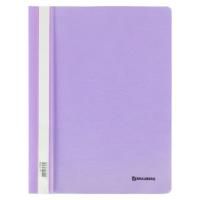 Папка скоросшиватель с прозр верхн лист BRAUBERG А4 лиловый 1/25 