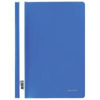 Папка скоросшиватель с прозр верхн лист BRAUBERG А4 голубой 1/25
