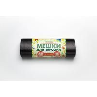 Мешок для мусора 60л рулон ПНД (58х68)-8 черный Премиум 5,5г Ромашка (30шт) 1/30