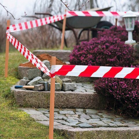 Сигнальная лента бел-красн (50х200) СТАНДАРТ основа полиэтилен 1/36 (Клиент)