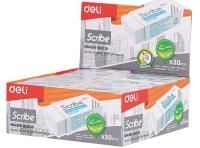 Ластик 42х17х10мм каучук белый Scribe Deli 1/30