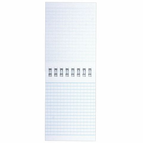 Блокнот 40л А7 75х105мм гребень клетка BRAUBERG Minimal Classic 1/120