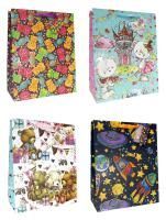 Пакет подарочный бумажный (26х32х10) Детский микс 1/20