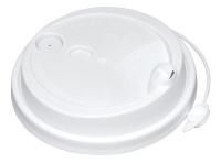 Крышка для бумажных стаканов d 80 мм с питейником флип-топ белая 50/1000 