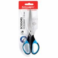 Ножницы 170мм метал черно-синие вставки европодвес Office-Expert Brauberg 1/12 