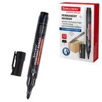 Маркер перманентный черный 1-3мм круглый наконечник BRAUBERG LOGISTIC SPECIAL 1/12/1152 