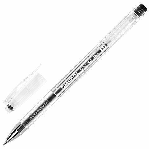 Набор гелевых ручек 4цв узел 0,5мм, линия письма 0,35мм BRAUBERG EXTRA 1/72 (клиент)