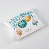 НГ Подарочная коробка 19х14х4см Акварельные шары 5/675