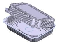 Контейнер с крышкой ПВХ (238х174х65) К-030Л (РК-30Т) 500/500 