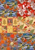 Бумага подарочная с рисунками  ассорти в листах 100х70см, 25листов в уп, 25/25