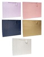 Пакет подарочный бумажный (40х50х15) Золотые точки 1/12