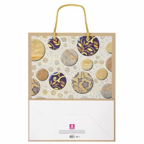 Пакет подарочный ламинированный (26х32х13см) Мраморная абстракция 1/12/96