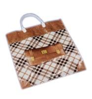 Пакет с пластмассовыми ручками (35х36+10) Клетка 10/50