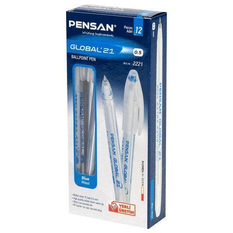 Ручка шариковая масляная синяя 0,5мм 2221 PENSAN 