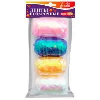 Лента упаковочная 0,5смх10м Перламутр МИКС 4шт 1/120