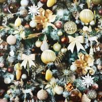 НГ Бумага подарочная 70х100см глянец Новогодний вальс 75г/м 1/10/300