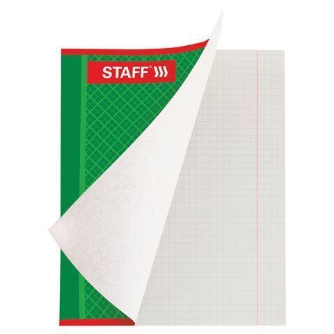 Тетрадь 48л А5 клетка офсет №2 ЭКОНОМ обложка картон АБСОЛЮТ STAFF 1/100