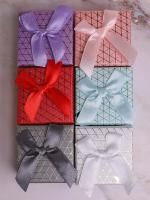 Подарочная коробка Квадрат 5х5х3,3см Сетка микс 1/24