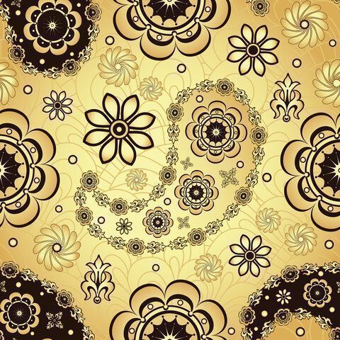 Бумага упаковочная 70х100см ЗОЛОТАЯ СКАЗКА Ethnic2  мелов 5 дизайнов 70 г/м2 1/50