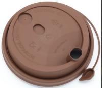 Крышка для бумажных стаканов d 80 мм с питейником флип-топ коричневая ВЗЛП 50/1000 