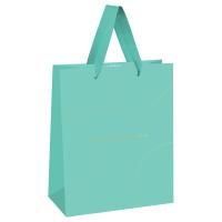 Пакет подарочный бумажный (33х42х12) матовый фольга MESHU Monocolor Tiffany 1/12