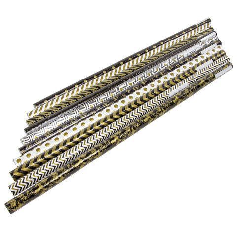 Бумага упаковочная 70х100см ЗОЛОТАЯ СКАЗКА Golden Pattern ассорти 1/50