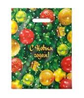 НГ Пакет с вырубной ручкой (30х40)-30 ПВД Ёлка 50/1000