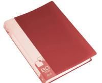 Папка 60 вклад торц карман с бум встав красная 0,7мм 1/26 