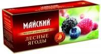 Продукты, Чай Майский черный Лесные Ягоды 25 пак 1/4