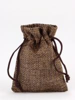 Подарочный мешок холщевый 7х9см черный 1/10/5000